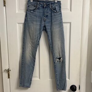 American Eagle Outfitters Light Blue Ripped Jeans